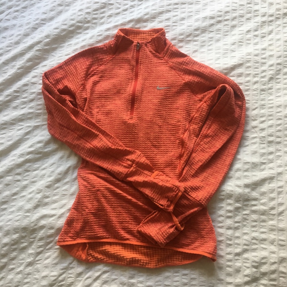 Orange nike waffle pullover
